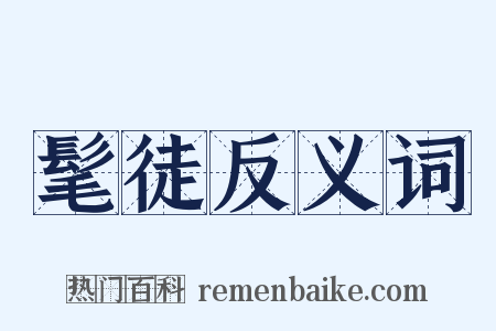 髦徒反义词是什么意思的图片